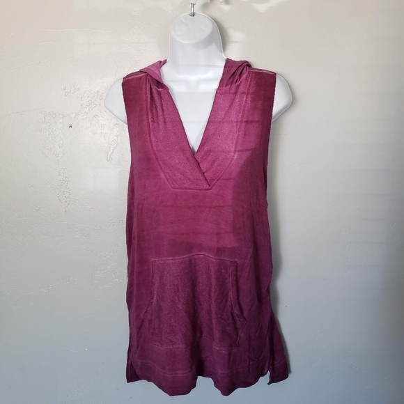 Maurices NWOT Small Purple Hoodie Tank Top Muscle Tee Shirt Sleeveless - Picture 1 of 8